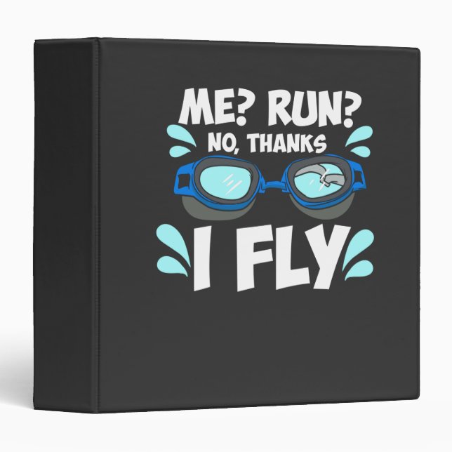 Swimmer Swimming 3 Ring Binder (Front/Spine)