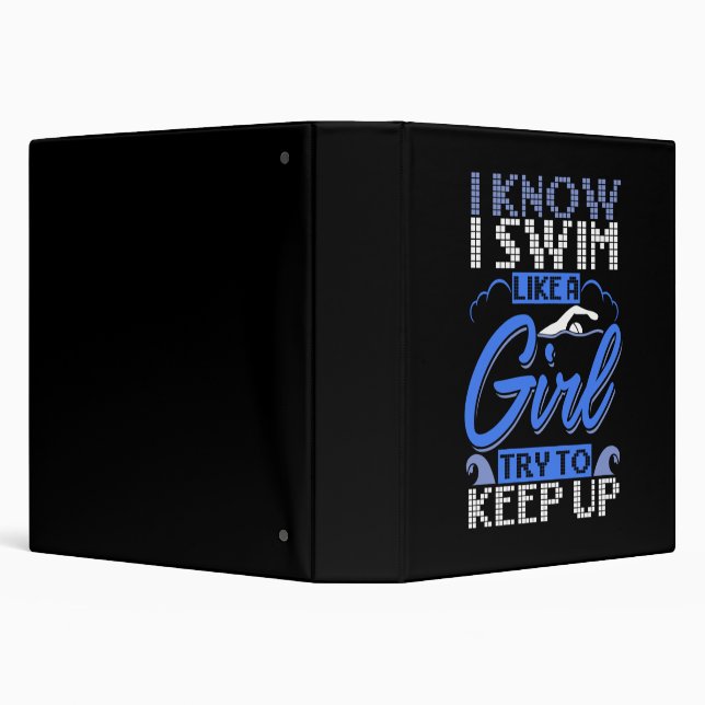 Swimmer Swimming Swim Sport Gift  3 Ring Binder (Background)