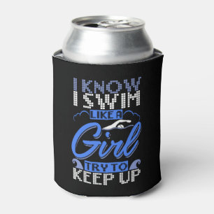 Swimmer Swimming Swim Sport Gift  Can Cooler