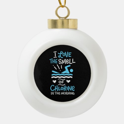 Swimmer Swimming Swim Sport Gift  Ceramic Ball Christmas Ornament