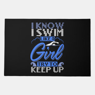 Swimmer Swimming Swim Sport Gift Doormat