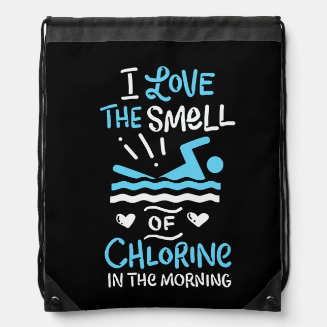 Swimmer Swimming Swim Sport Gift Drawstring Bag (Front)