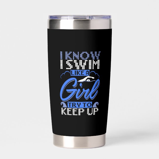 Swimmer Swimming Swim Sport Gift  Insulated Tumbler (Front)