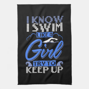 Swimmer Swimming Swim Sport Gift Kitchen Towel