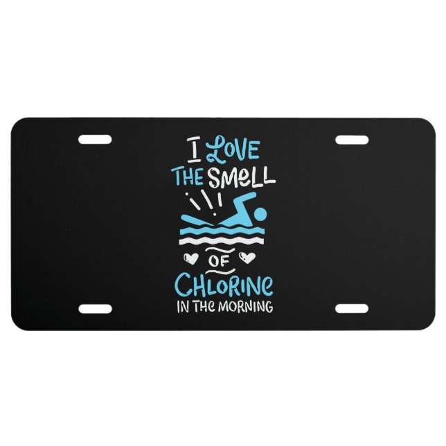 Swimmer Swimming Swim Sport Gift License Plate (Front)