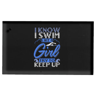 Swimmer Swimming Swim Sport Gift Place Card Holder