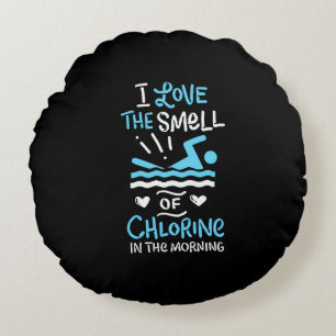Swimmer Swimming Swim Sport Gift Round Pillow
