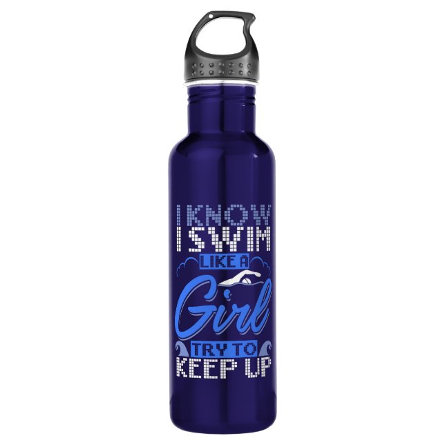 Swimmer Swimming Swim Sport Gift  Stainless Steel Water Bottle (Front)