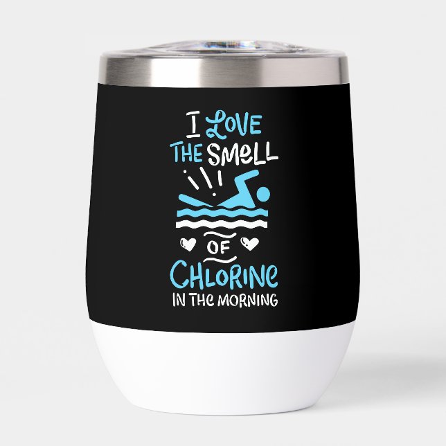 Swimmer Swimming Swim Sport Gift  Thermal Wine Tumbler (Front)