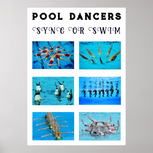 Swimmer Synchronized Swimming Poster