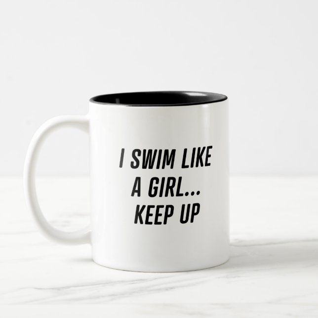 Swimmer Two-Tone Coffee Mug (Left)