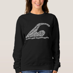 Swimmer Typography Fun Swim Swimming Coach Men Wom Sweatshirt