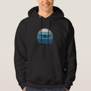 Swimmer Vintage Swimming Funny Swim Team Coach Swi Hoodie