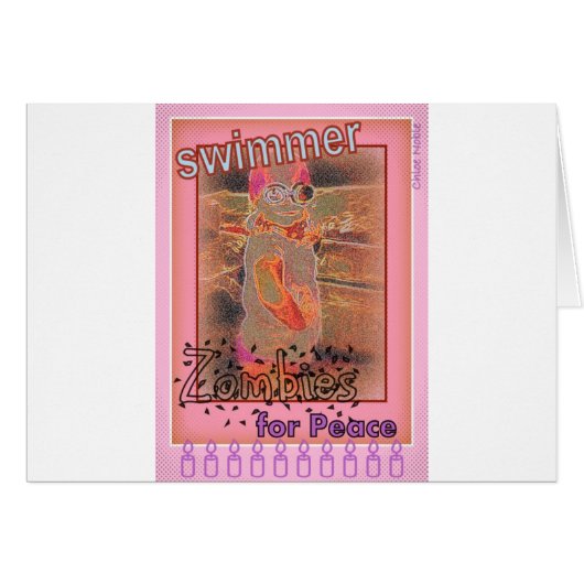 "Swimmer Zombies for Peace" Cards (Front Horizontal)