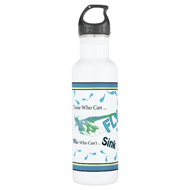 Swimmers Aluminum Water Bottle (Front)