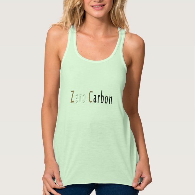 Swimmer's back, curved cut, "Zero Carbon" Tank Top (Front)