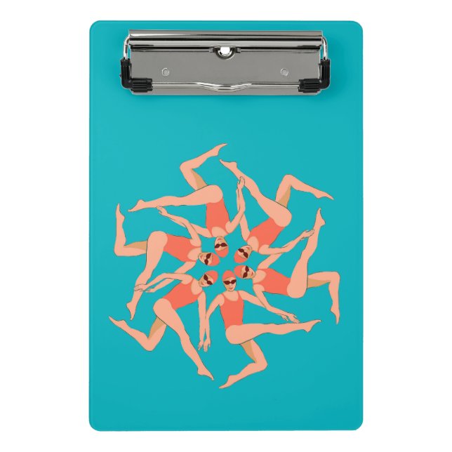 Swimmers Dance - Synchronized Swimming  Mini Clipboard (Front)