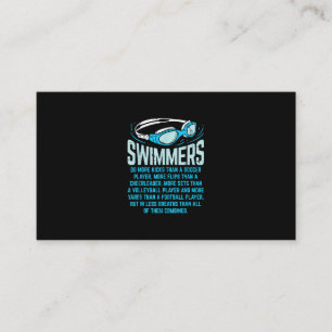 Swimmers Do More Kicks I Funny Gift Swimming Lover Enclosure Card