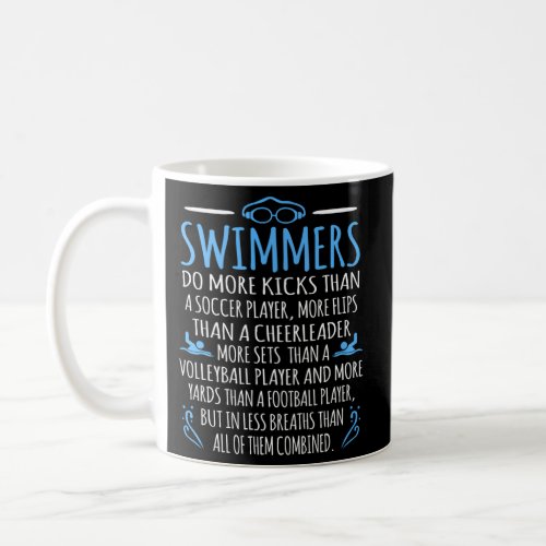 Swimmers Facts Swimming Swim Coach Coffee Mug