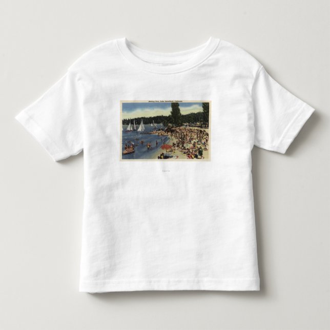 Swimmers on Bathing Cove Beach Toddler T-shirt (Front)