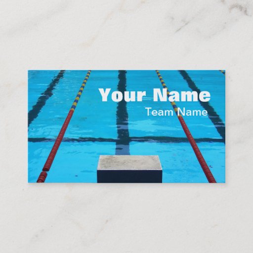 Customizable SWIMMERS PROFILE OR BUSINESS CARD TEMPLATE