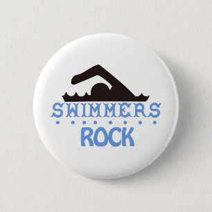 Swimmers Rock Pinback Button