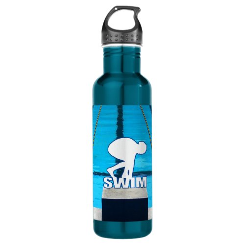 SWIMMERS STAINLESS STEEL WATER BOTTLE