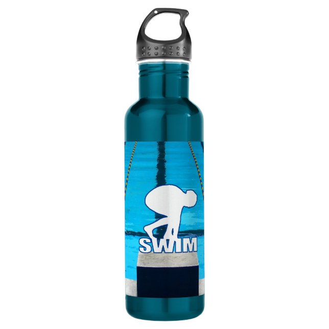 SWIMMERS STAINLESS STEEL WATER BOTTLE (Front)