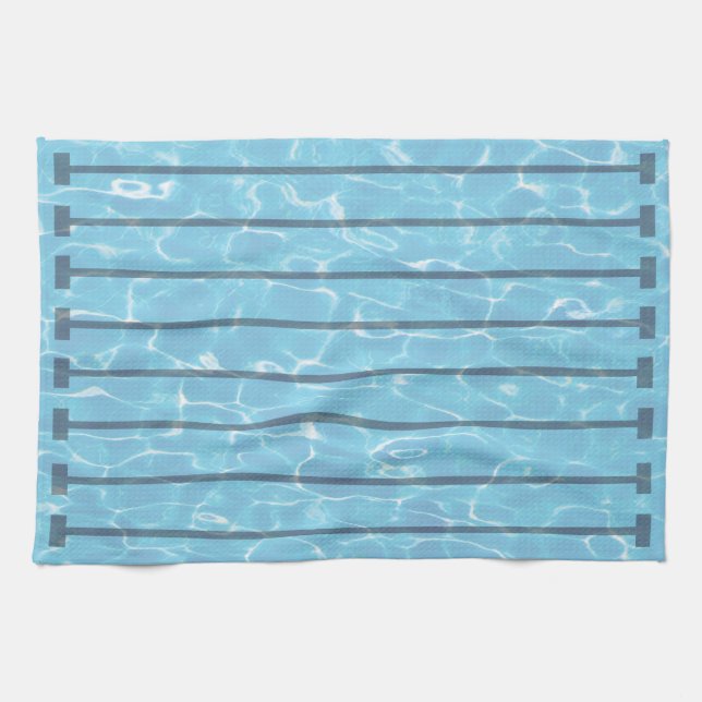 Swimmers Swim Team Swimming Pool Kitchen Towel (Horizontal)