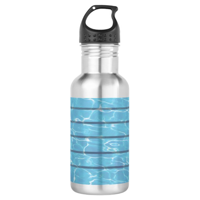 Swimmers Swim Team Swimming Pool Stainless Steel Water Bottle (Front)