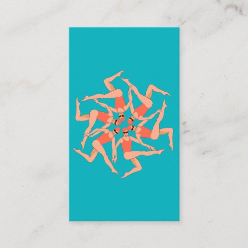 Swimmers _ Synchronized Swimming Art  Enclosure Card