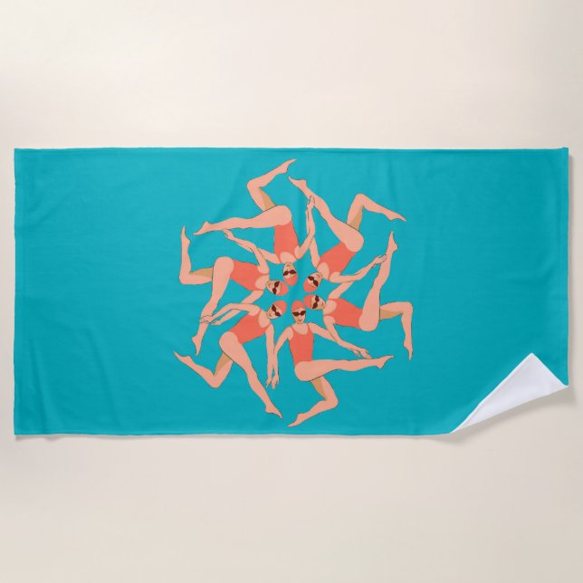 Swimmers - Synchronized Swimming  Beach Towel (Front)