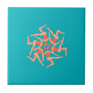 Swimmers - Synchronized Swimming Ceramic Tile