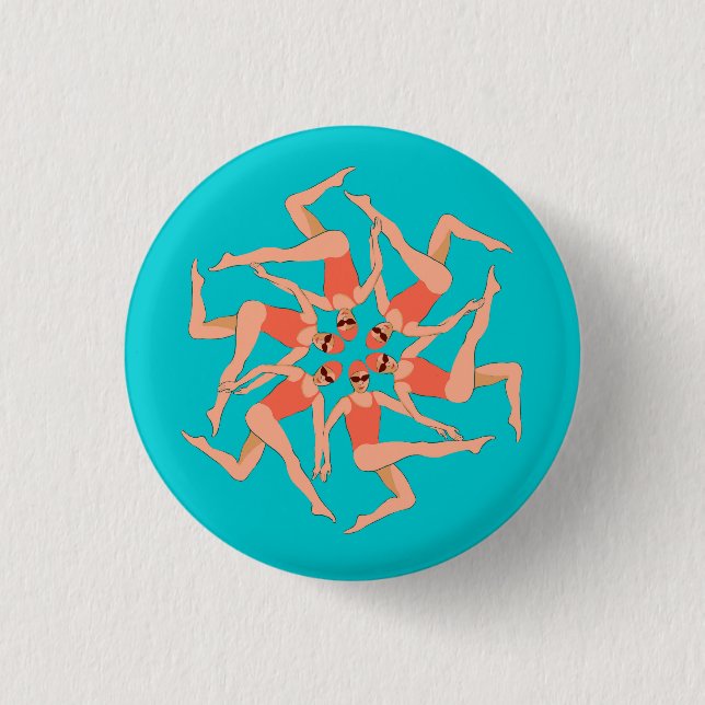 Swimmers - Synchronized Swimming Choreography   Button (Front)