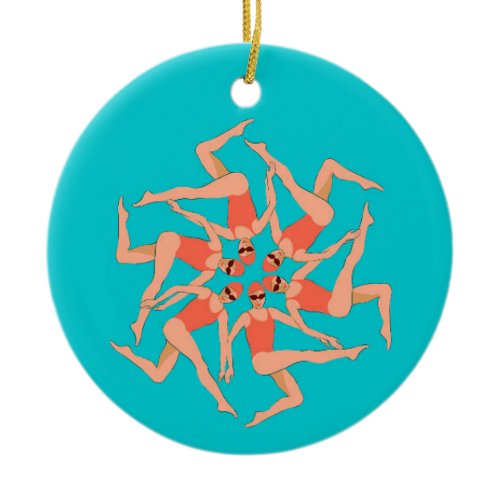 Swimmers - Synchronized Swimming Choreography  Ceramic Ornament