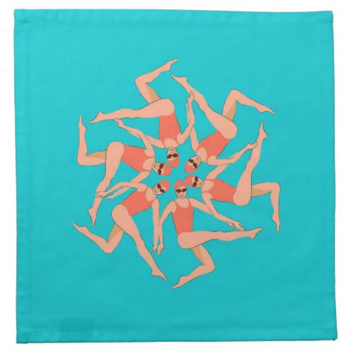 Swimmers _ Synchronized Swimming Choreography  Cloth Napkin