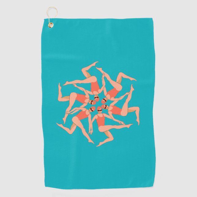 Swimmers - Synchronized Swimming Choreography   Golf Towel (Front)