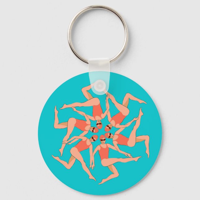 Swimmers - Synchronized Swimming Choreography   Keychain (Front)