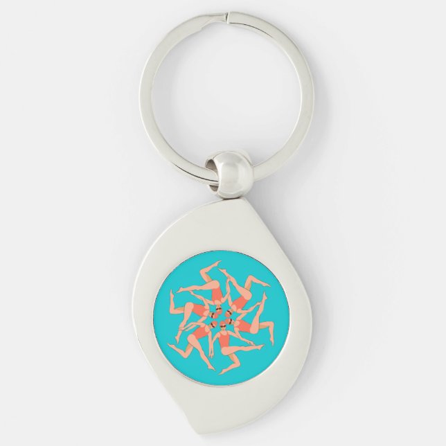 Swimmers - Synchronized Swimming Choreography  Keychain (Front)