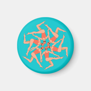 Swimmers - Synchronized Swimming Choreography Magnet