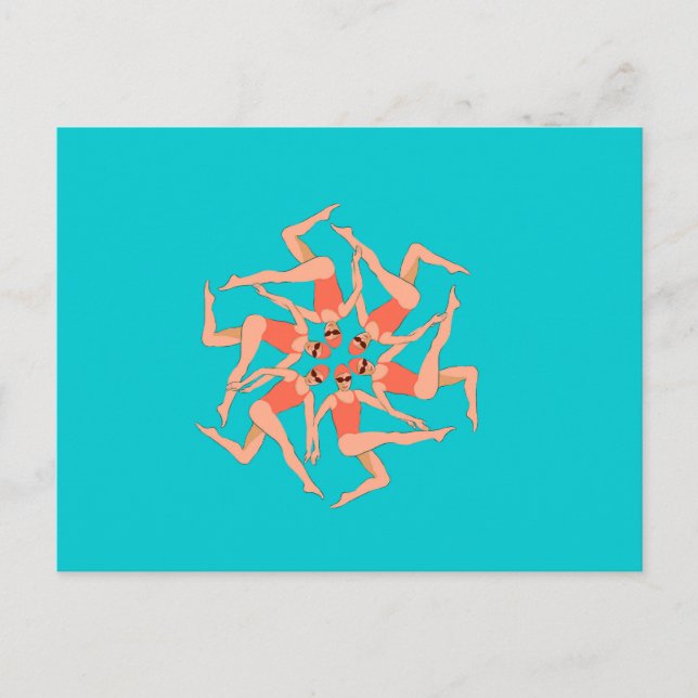 Swimmers - Synchronized Swimming Choreography   Postcard (Front)