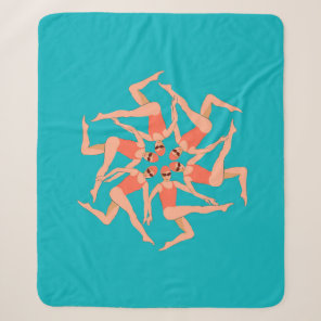 Swimmers - Synchronized Swimming Choreography  Sherpa Blanket