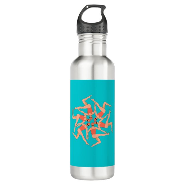 Swimmers - Synchronized Swimming Choreography   Stainless Steel Water Bottle (Front)