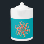 Swimmers - Synchronized Swimming Choreography Teapot<br><div class="desc">Artistic swimmers performing a synchronized choreographed routine. Swimmers - digital drawing. A gift for swimming lovers,  swimming team,  swimming coach ... </div>