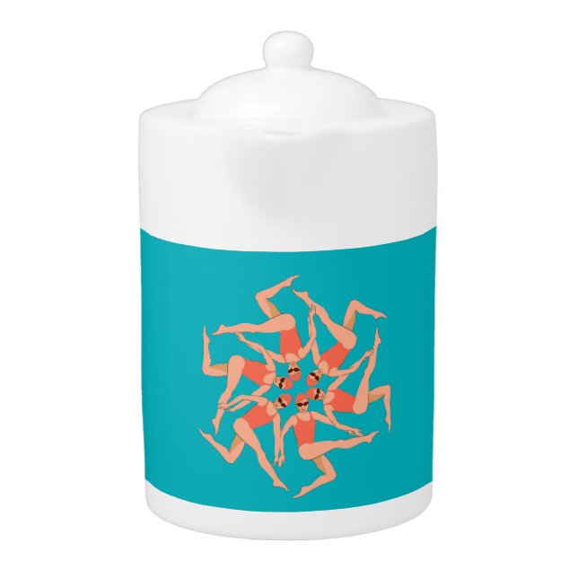 Swimmers - Synchronized Swimming Choreography Teapot (Front)