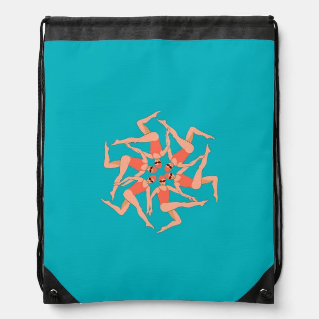 Swimmers - Synchronized Swimming   Drawstring Bag (Front)