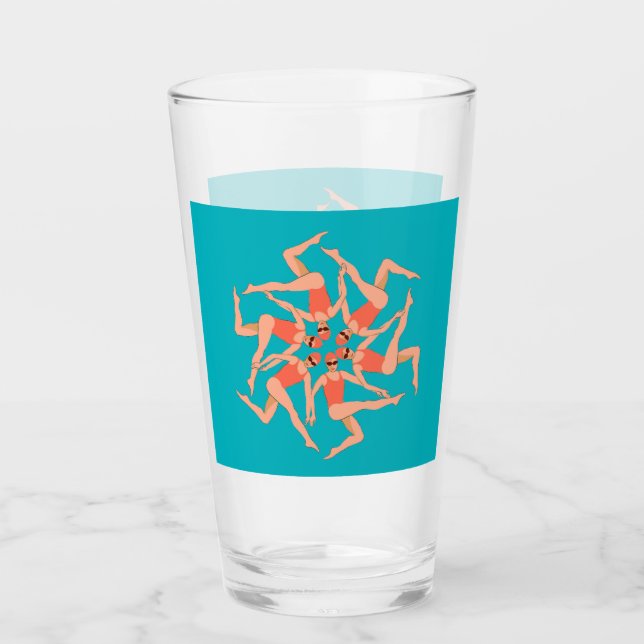 Swimmers - Synchronized Swimming   Glass (Front)