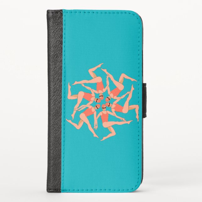 Swimmers - Synchronized Swimming iPhone Wallet Case (Front)