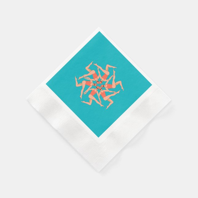 Swimmers - Synchronized Swimming   Napkins (Corner)
