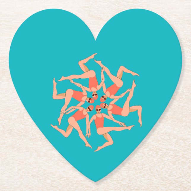 Swimmers - Synchronized Swimming   Paper Coaster (Front)